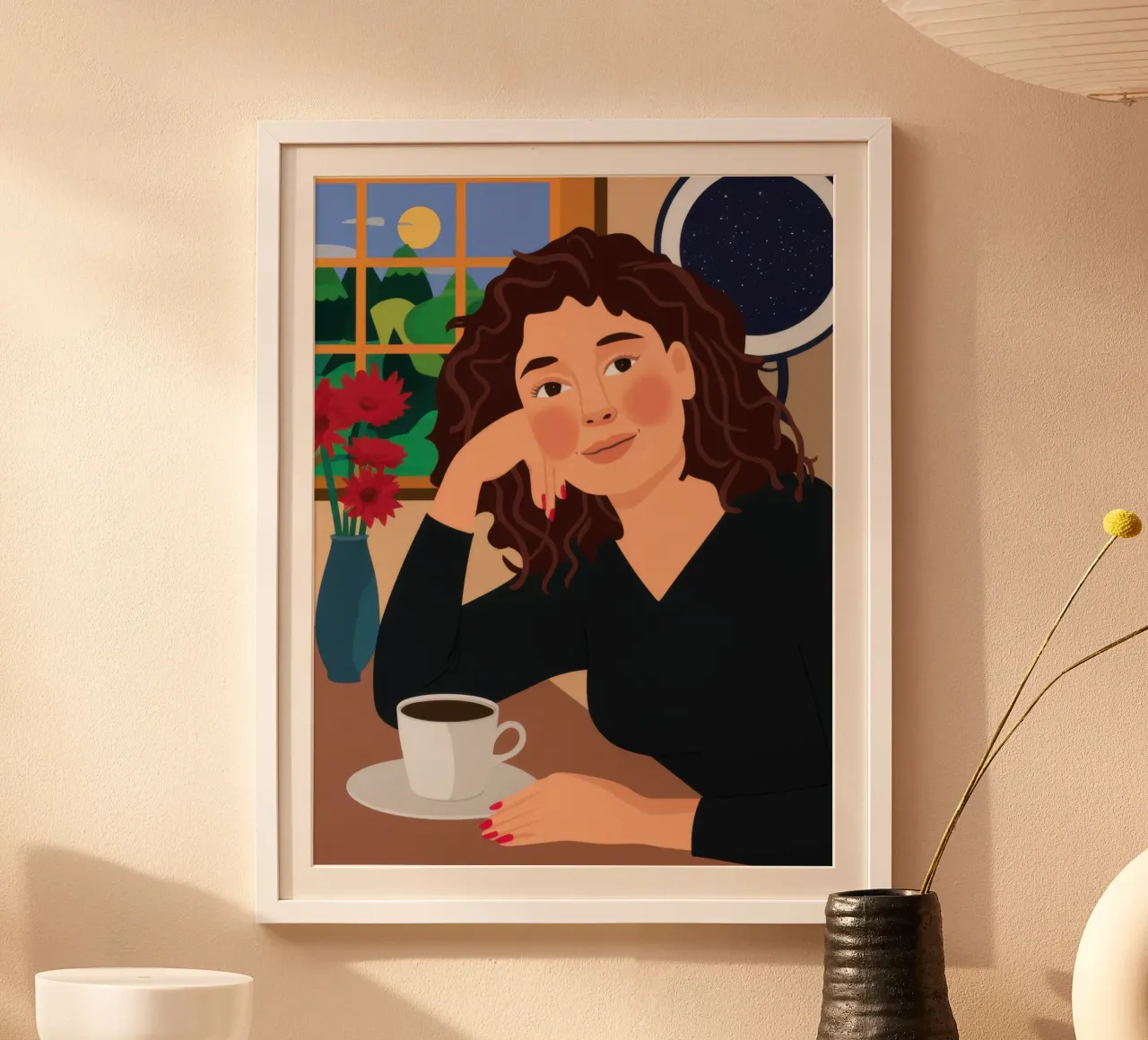 Sogno di caffè celeste poster da Marigold Tiga