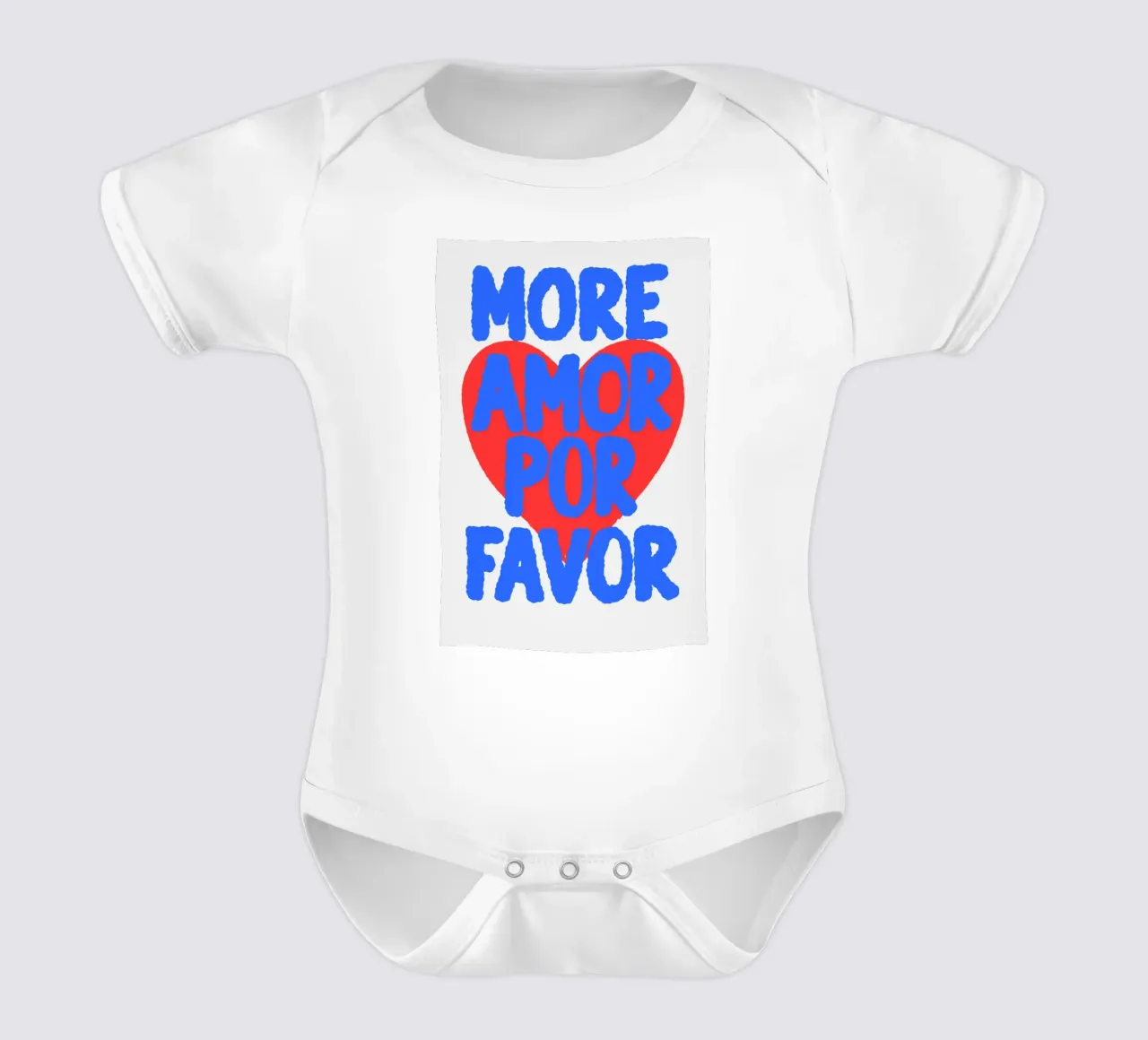 More Amor Por Favor body neonato maniche corte da QuooodZ by MooodzArt