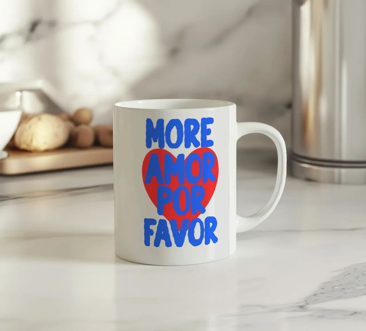More Amor Por Favor ceramic mug by QuooodZ by MooodzArt