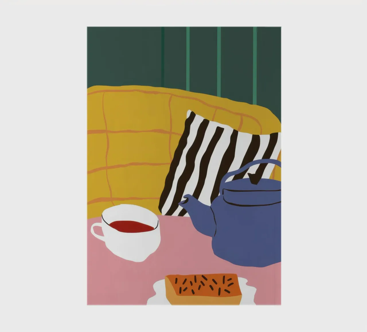 Striped Sofa Solitude notebook by Mossy Pigment