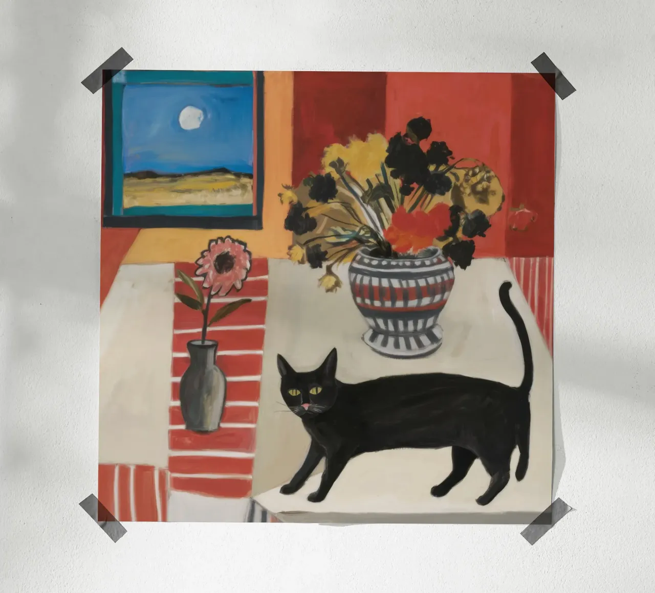 Ancora felino, guardiano della vita poster da Mossy Pigment