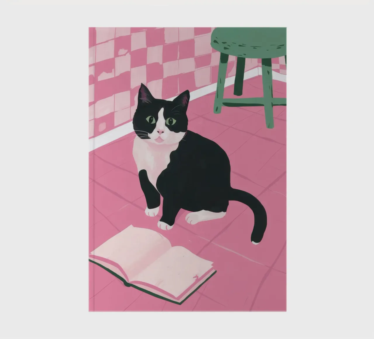 Literary Tuxedo Lounger notebook by Mossy Pigment