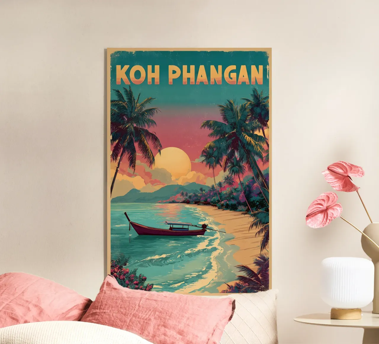 Koh Phangan plexiglass da Vintage Travel Art