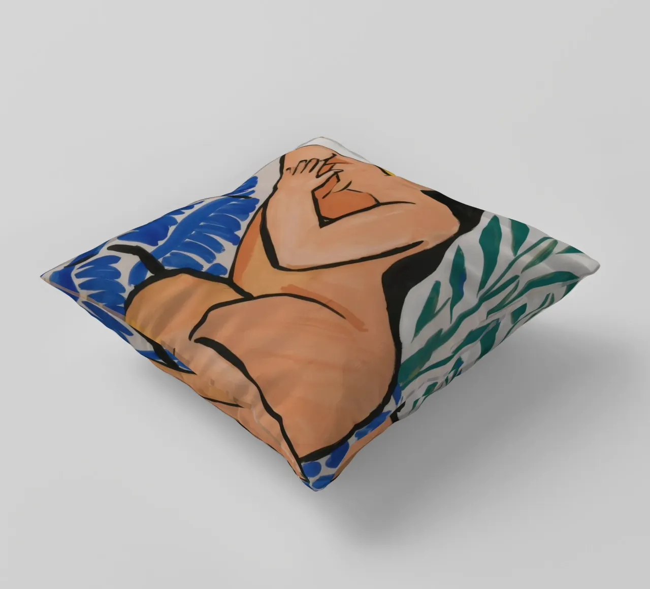 Azzurro nudo in posa cuscino da Marigold Tiga