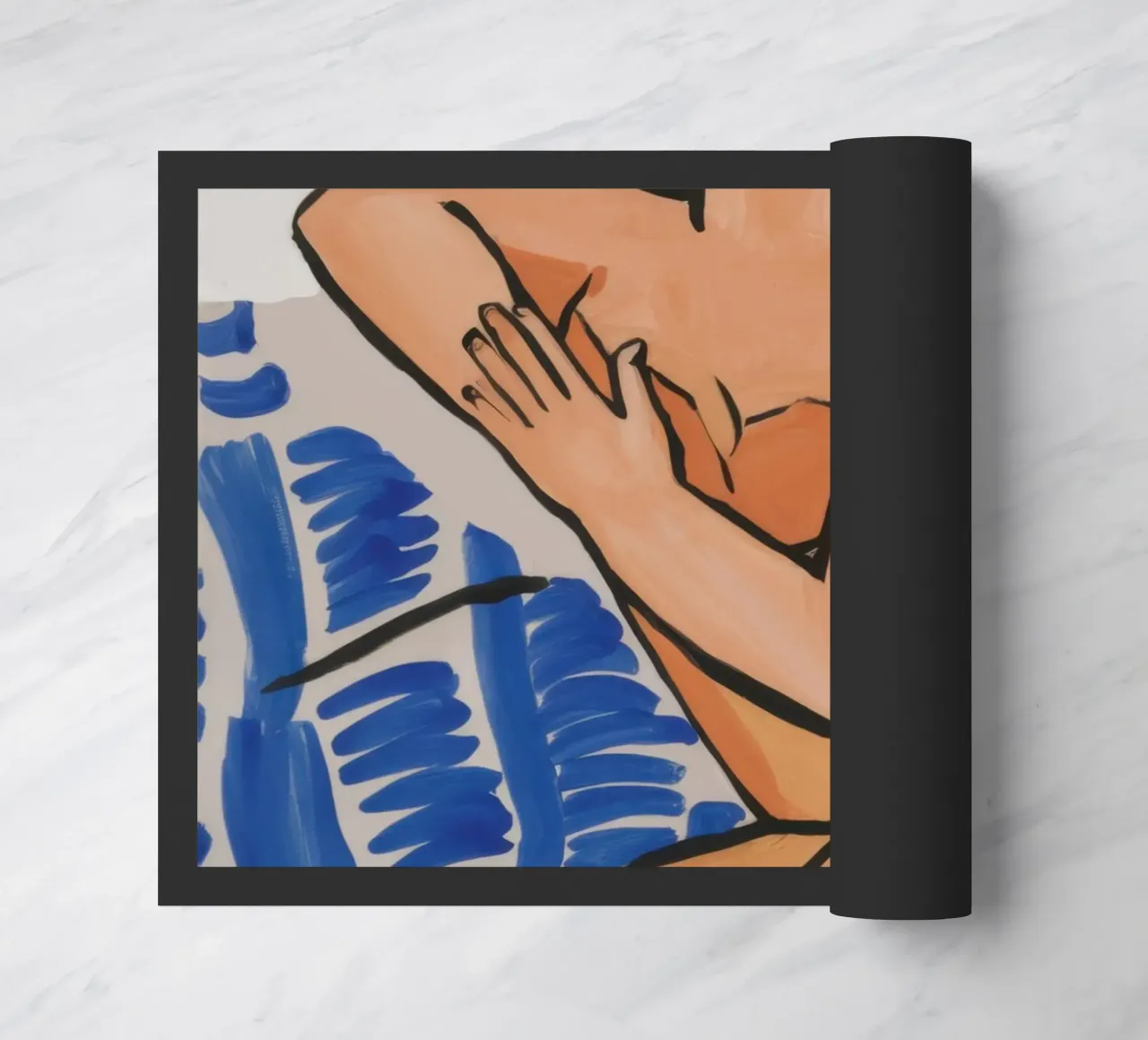 Azzurro nudo in posa zerbino da Marigold Tiga