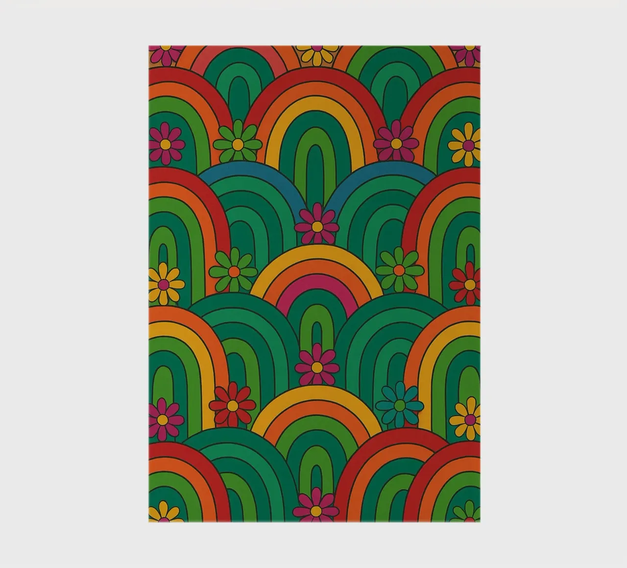 abstract flower and circle lines vector notebook by oneway