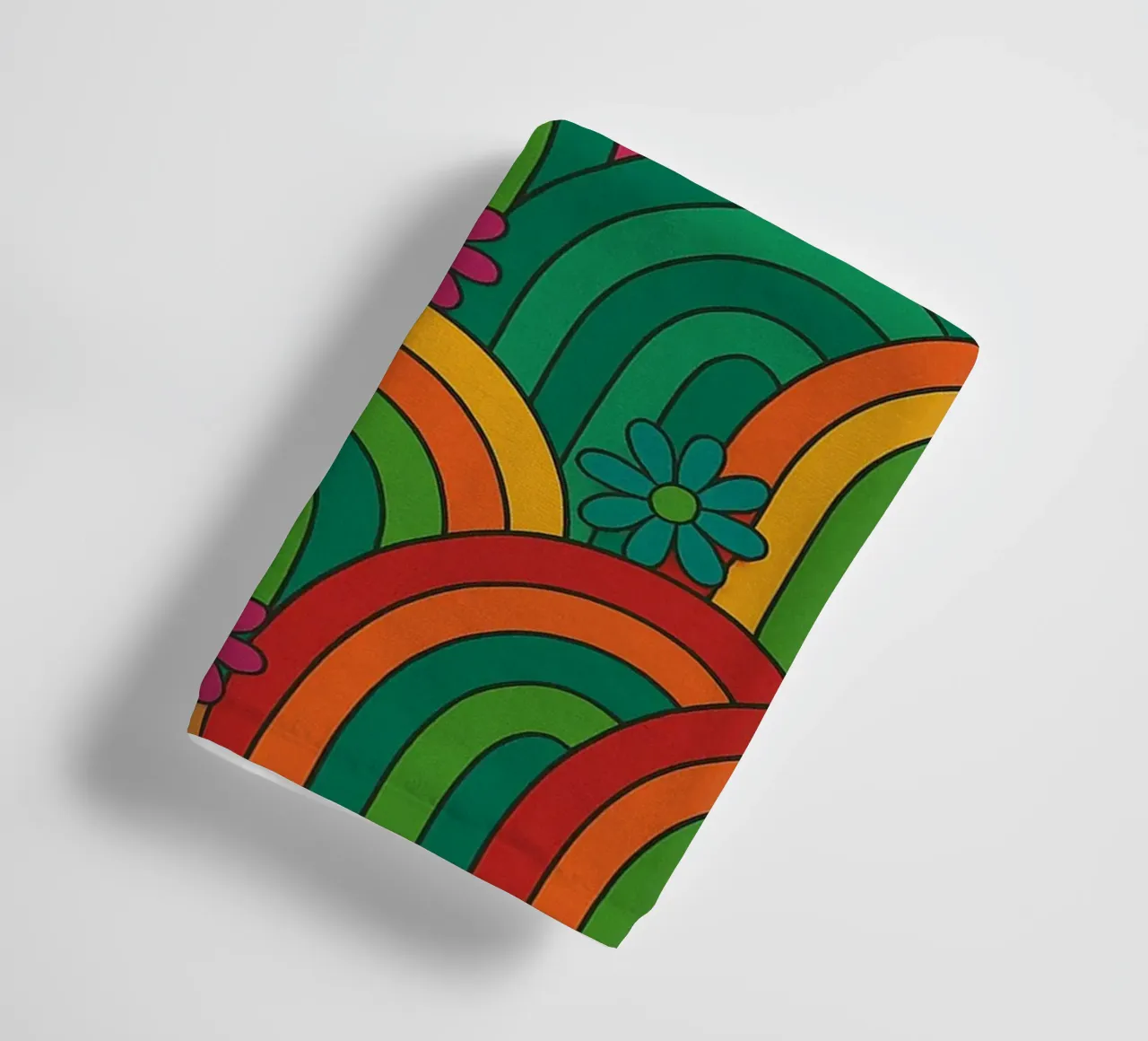 abstract flower and circle lines vector towel by oneway