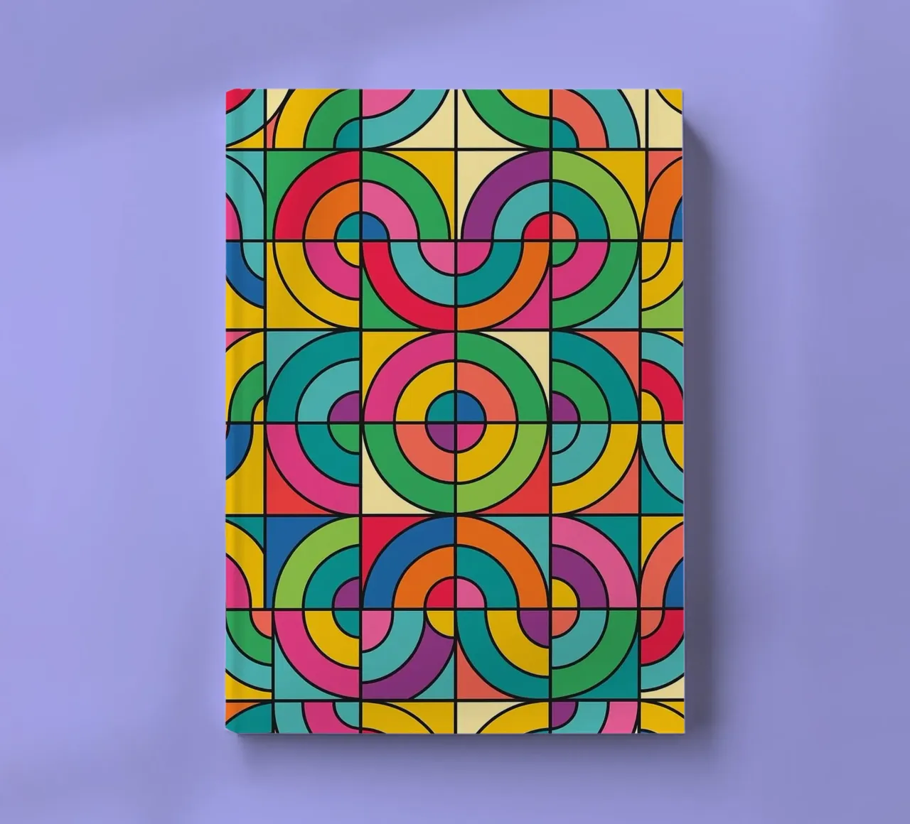 abstract line and circle vector notebook by oneway