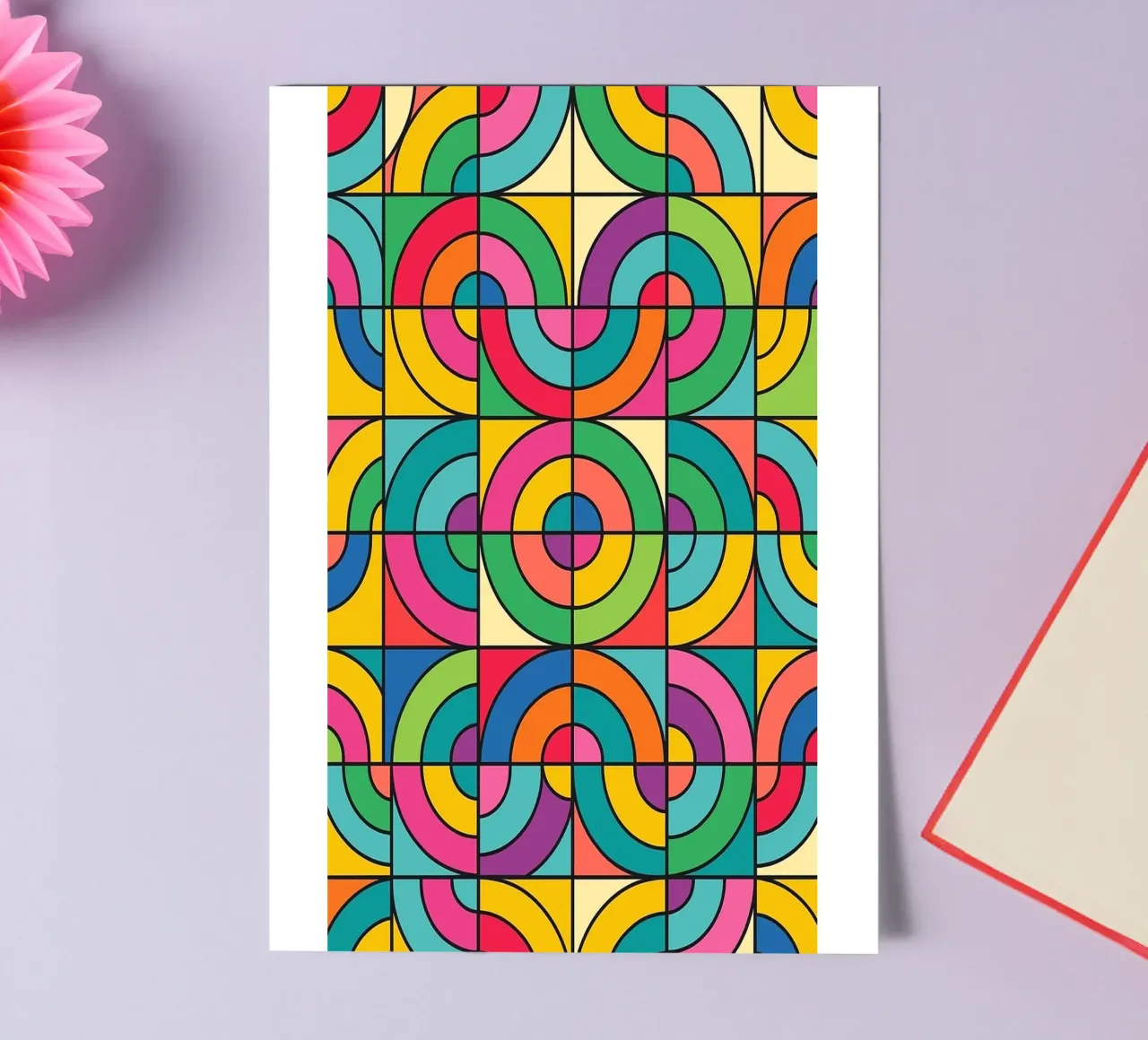 abstract line and circle vector sticker sheet by oneway