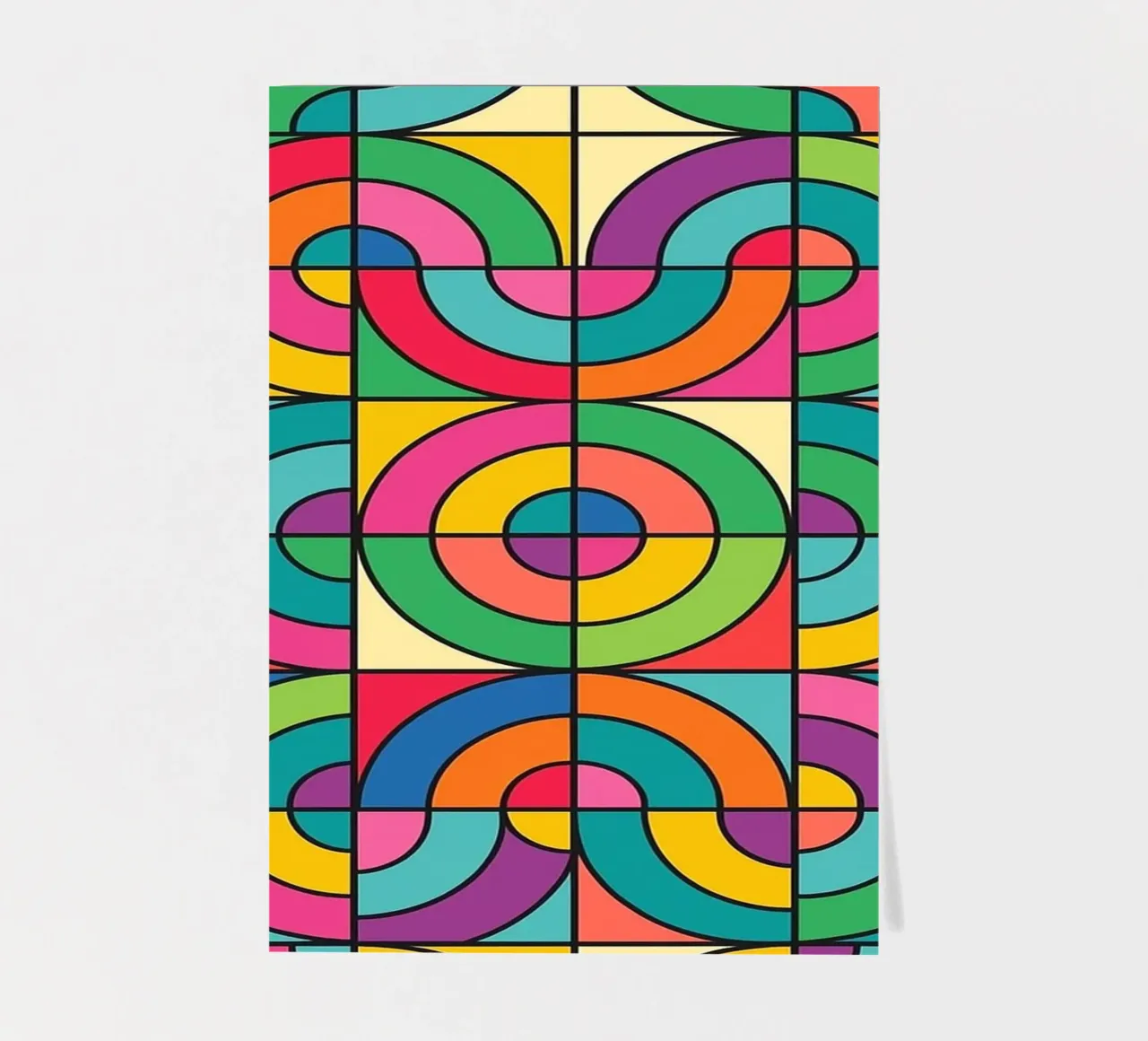 abstract line and circle vector sticker sheet by oneway