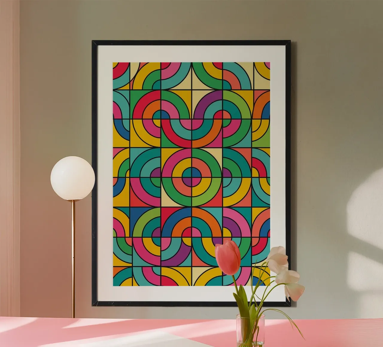 vector línea abstracta y círculo hahnemühle de oneway