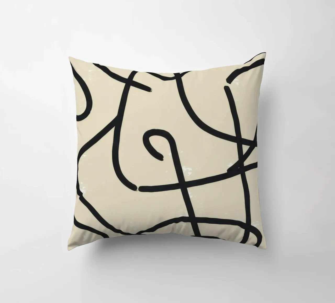 Abstract Scribble Pattern decorative cushion by Marigold Tiga