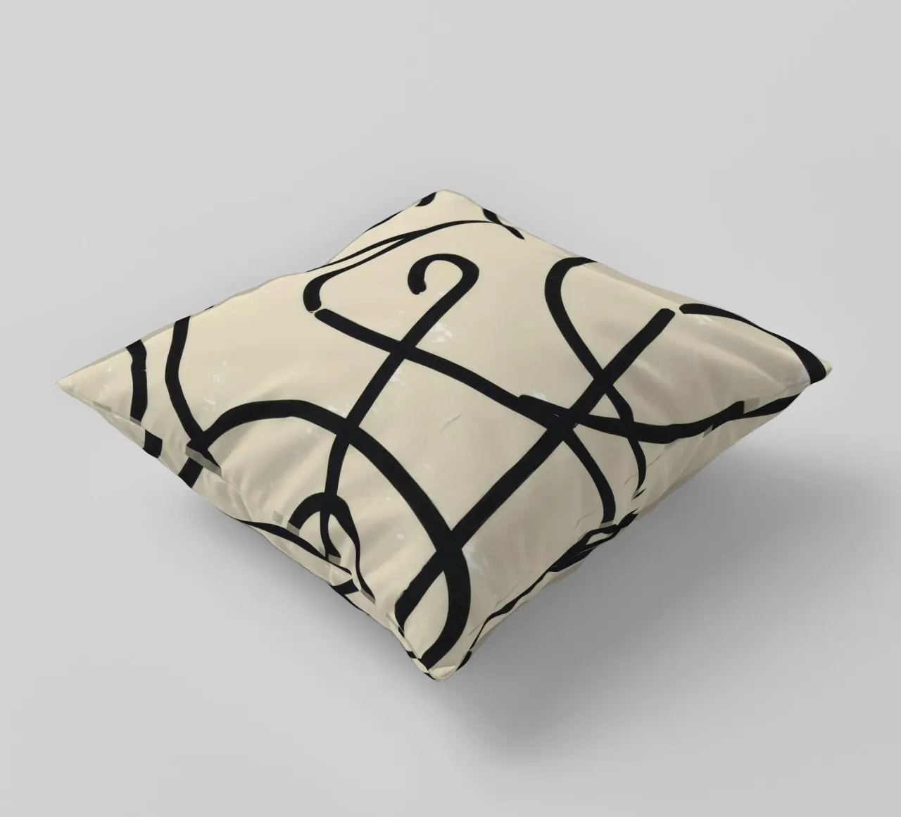 Abstract Scribble Pattern decorative cushion by Marigold Tiga