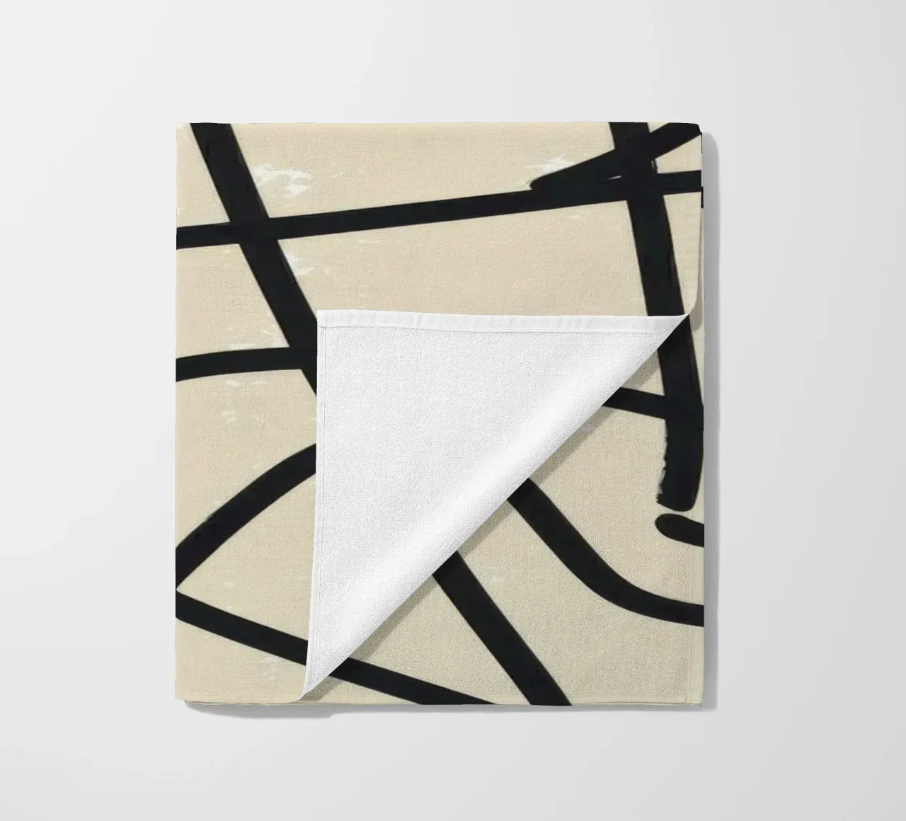 Abstract Scribble Pattern beach towel by Marigold Tiga