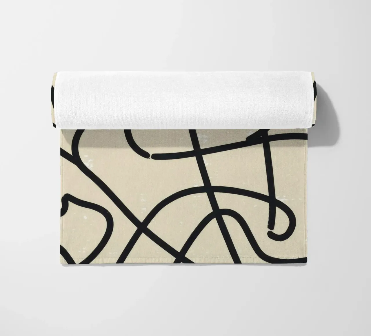 Abstract Scribble Pattern beach towel by Marigold Tiga