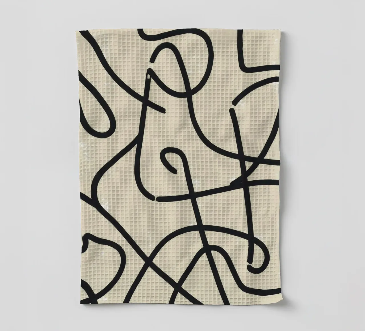 Abstract Scribble Pattern tea towel by Marigold Tiga