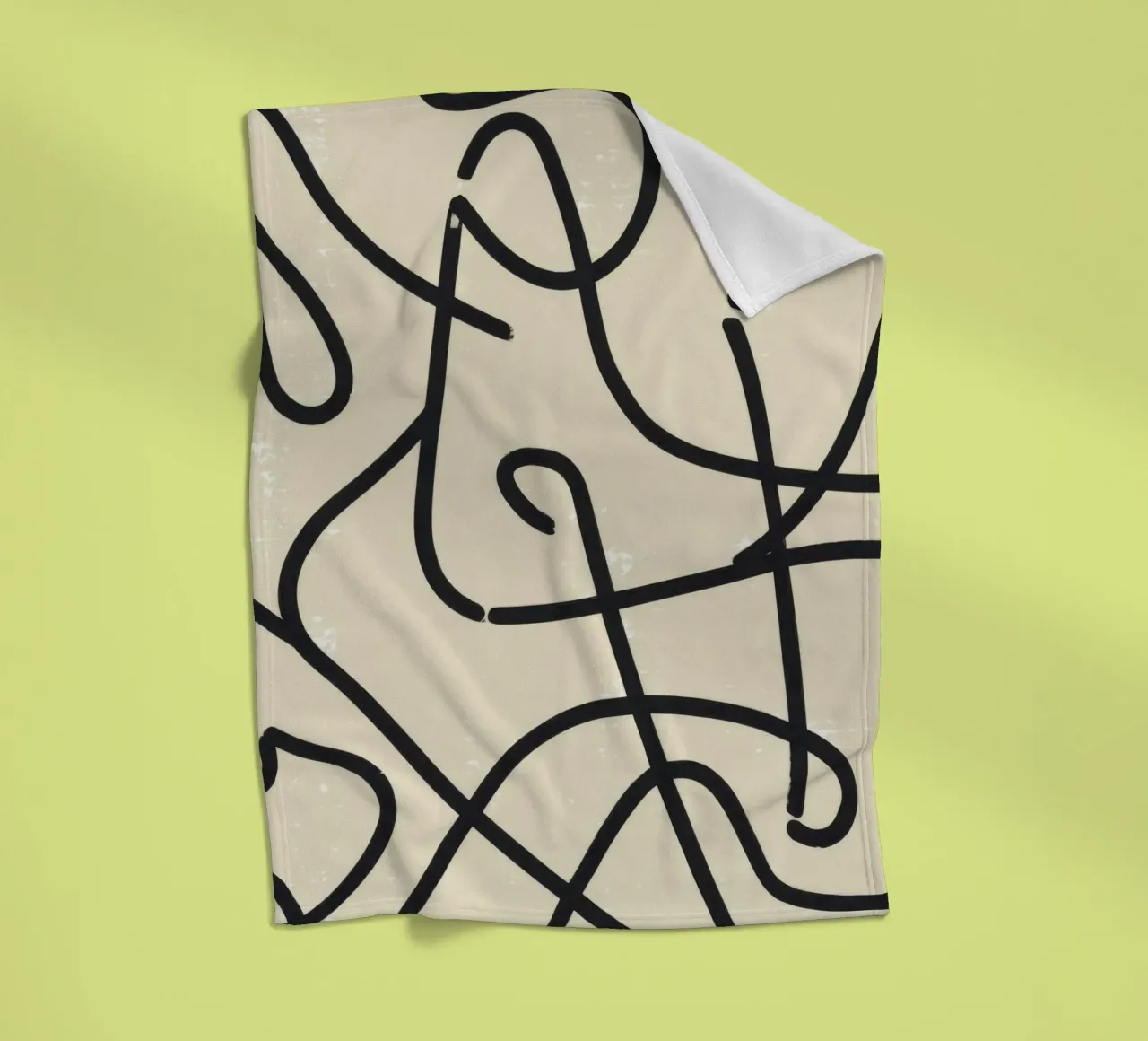 Abstract Scribble Pattern fleece blanket by Marigold Tiga