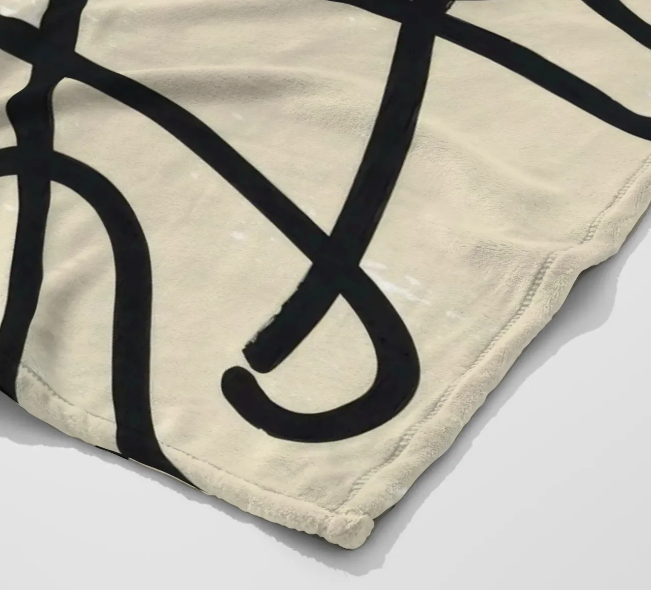 Abstract Scribble Pattern fleece blanket by Marigold Tiga
