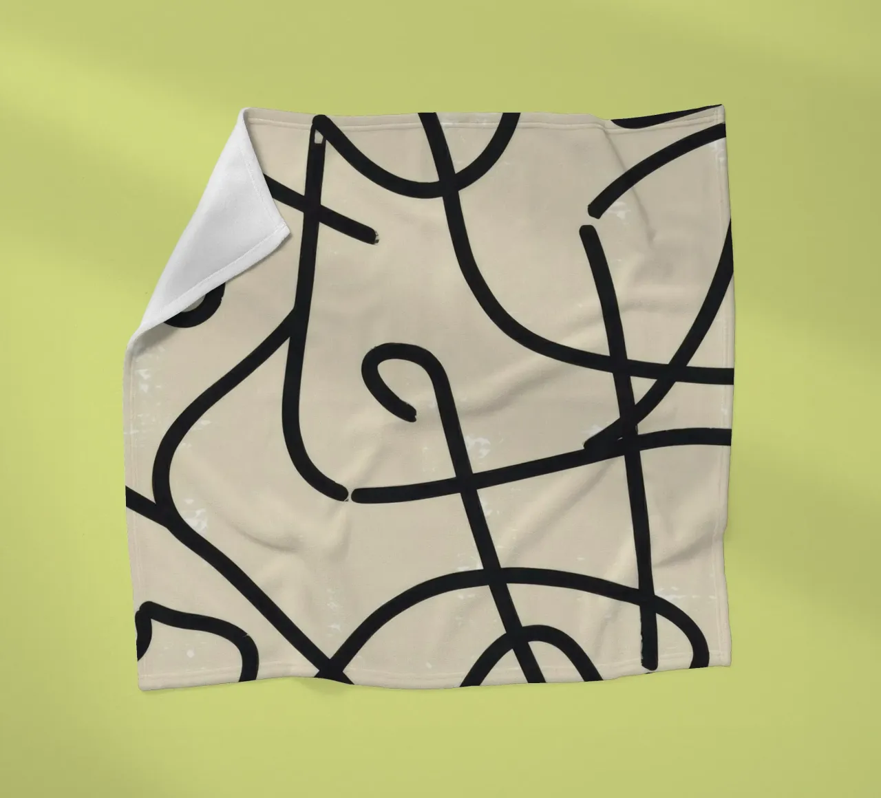Abstract Scribble Pattern fleece blanket by Marigold Tiga