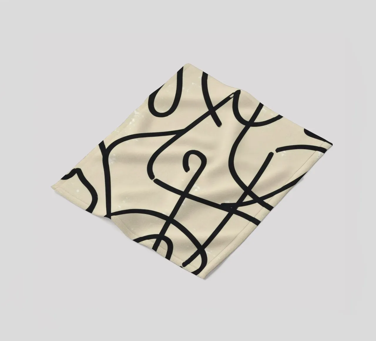 Abstract Scribble Pattern fleece blanket by Marigold Tiga