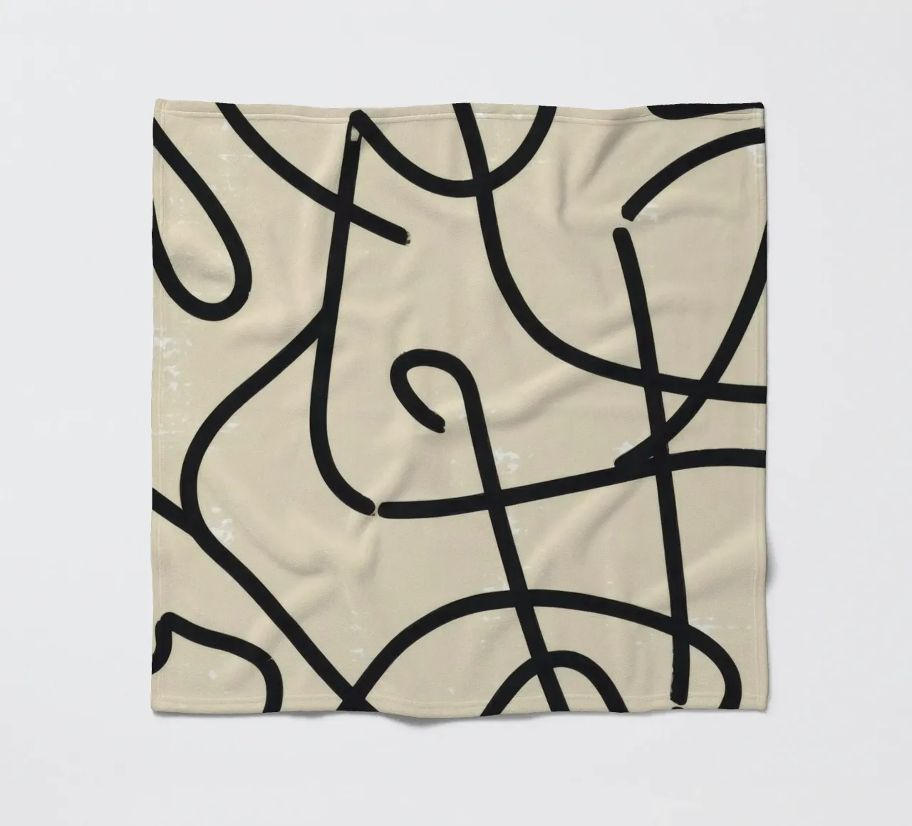 Abstract Scribble Pattern fleece blanket by Marigold Tiga