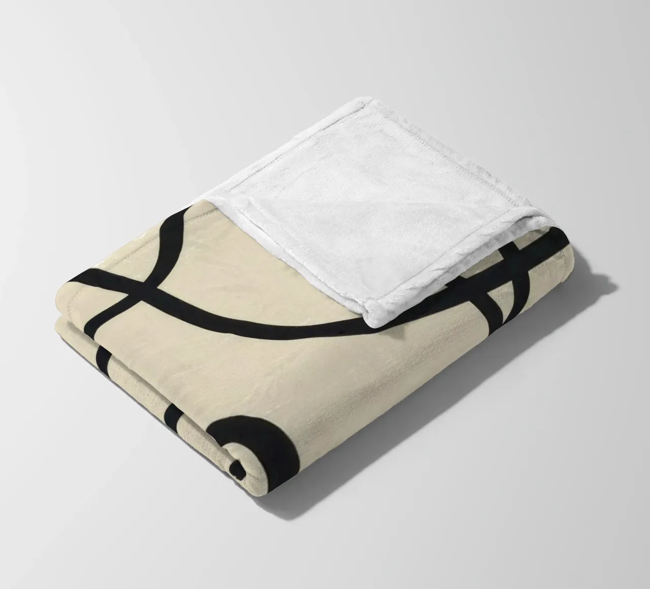 Abstract Scribble Pattern fleece blanket by Marigold Tiga