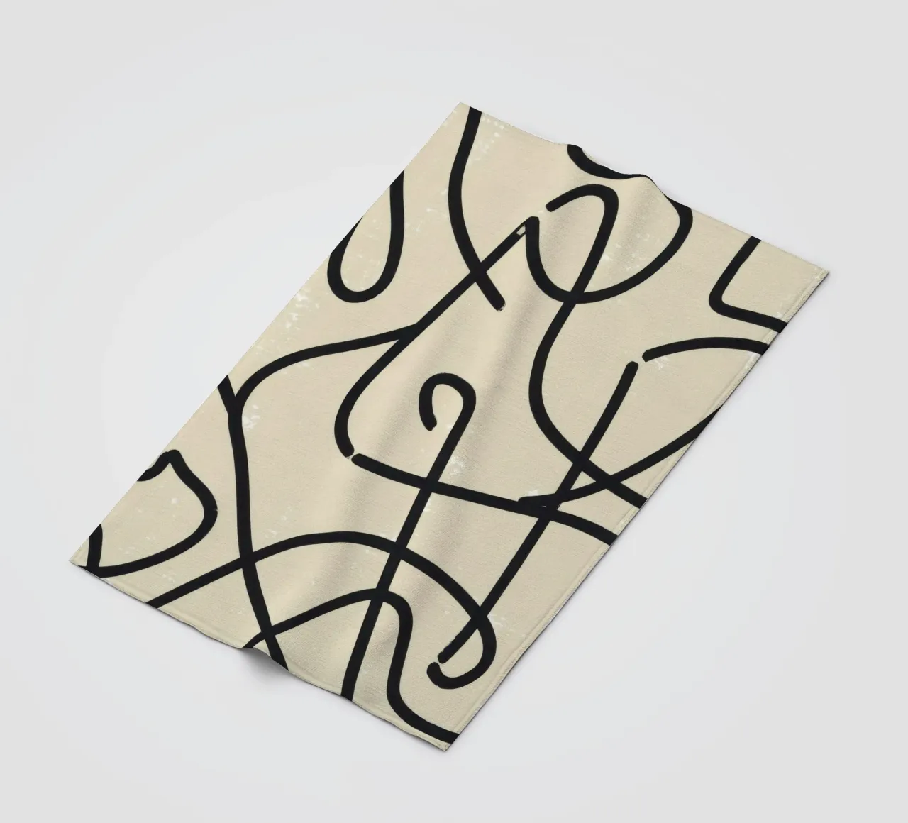 Abstract Scribble Pattern fleece blanket by Marigold Tiga
