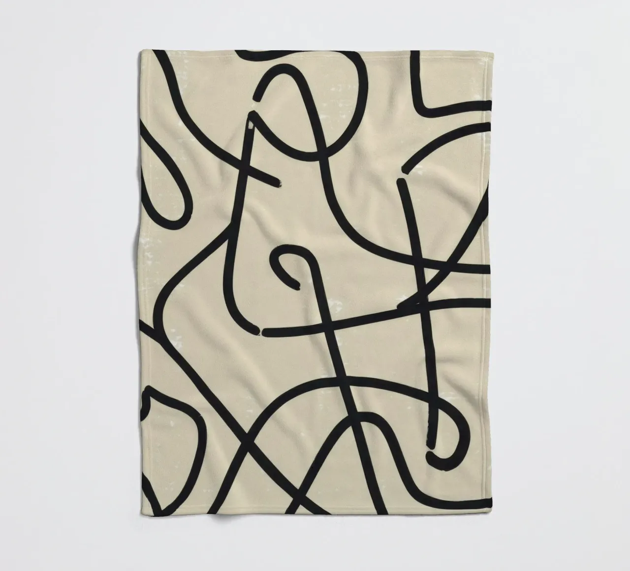 Abstract Scribble Pattern fleece blanket by Marigold Tiga