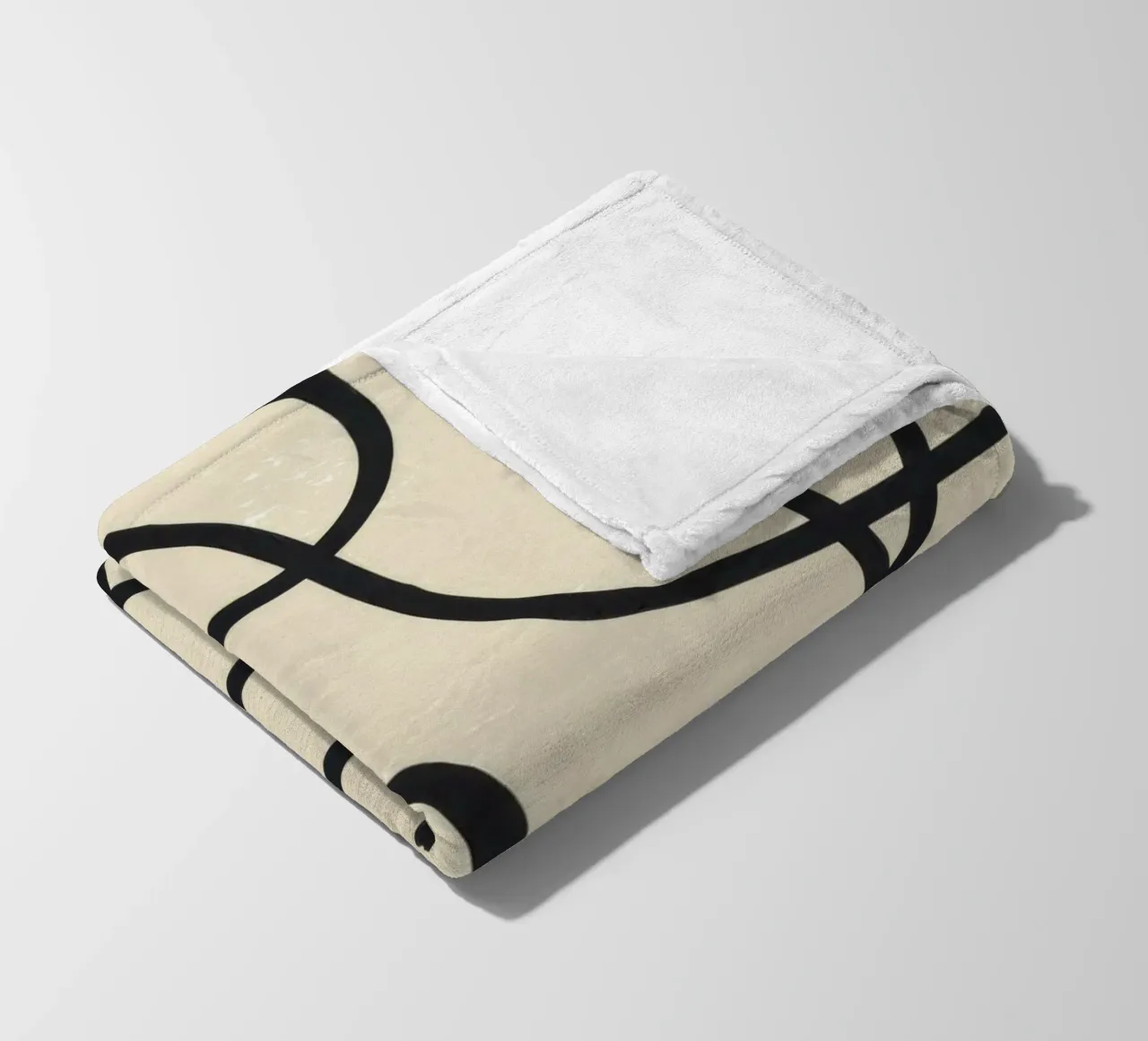 Abstract Scribble Pattern fleece blanket by Marigold Tiga
