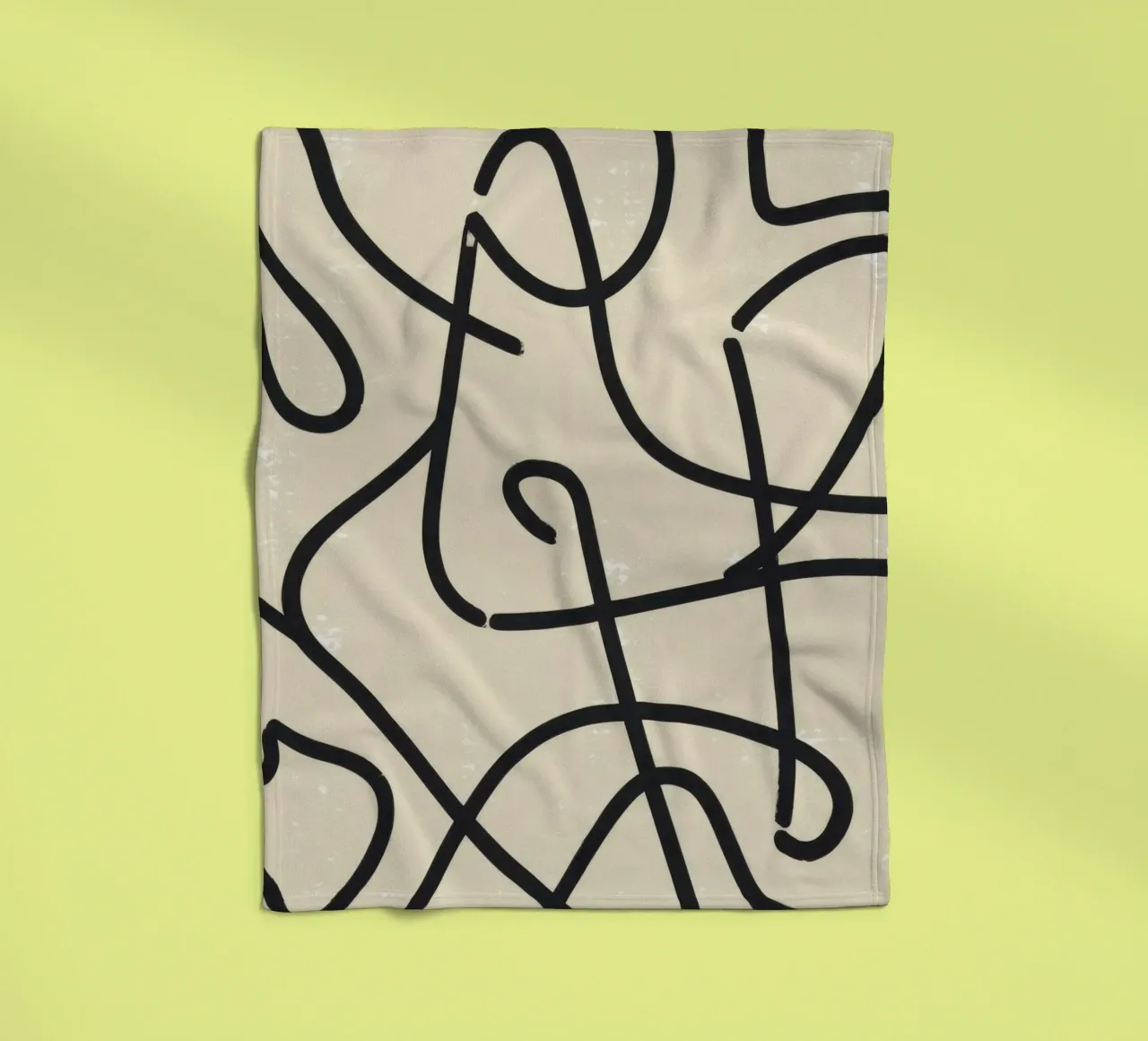 Abstract Scribble Pattern fleece blanket by Marigold Tiga