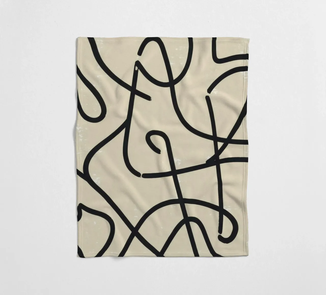 Abstract Scribble Pattern fleece blanket by Marigold Tiga