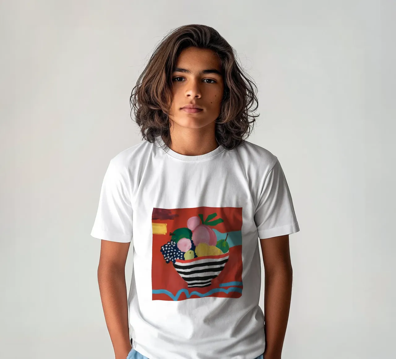 Moisson rayée vibrante t-shirt enfant de Mossy Pigment
