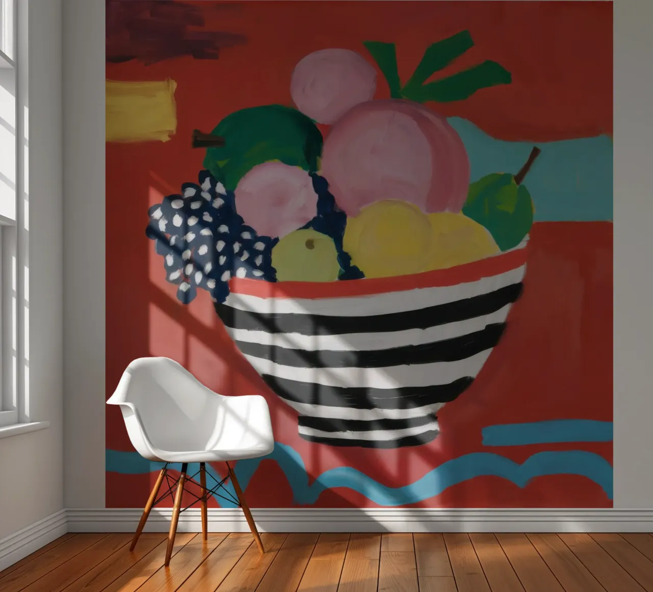 Vibrant Striped Harvest photo wallpaper by Mossy Pigment