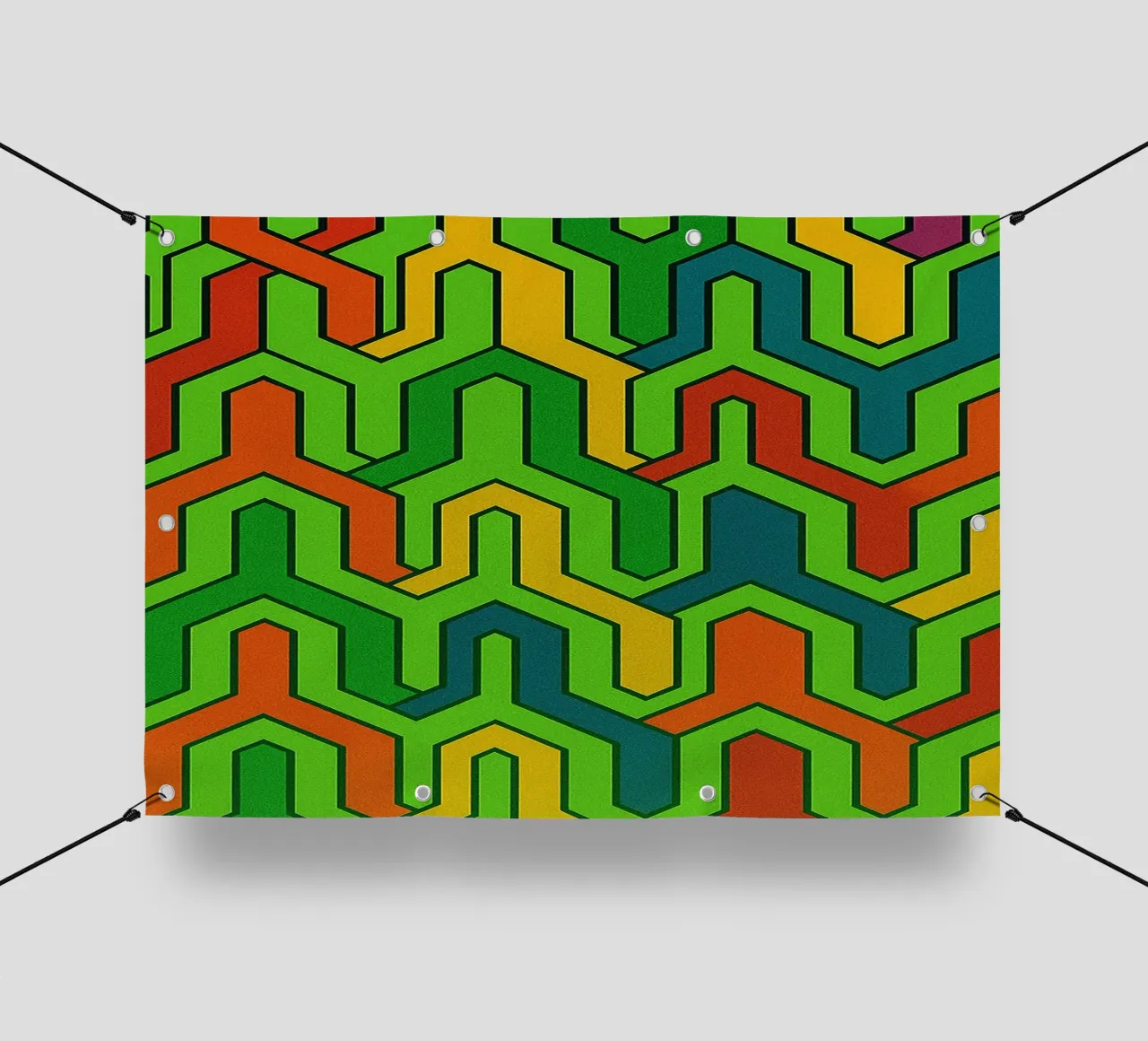 vettore astratto di line art telo in pvc da oneway