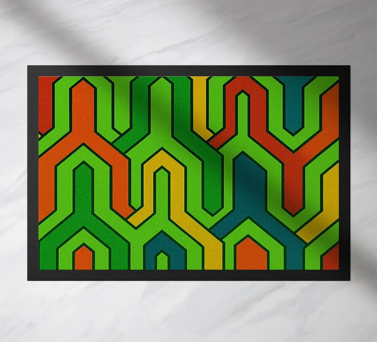 vettore astratto di line art zerbino da oneway