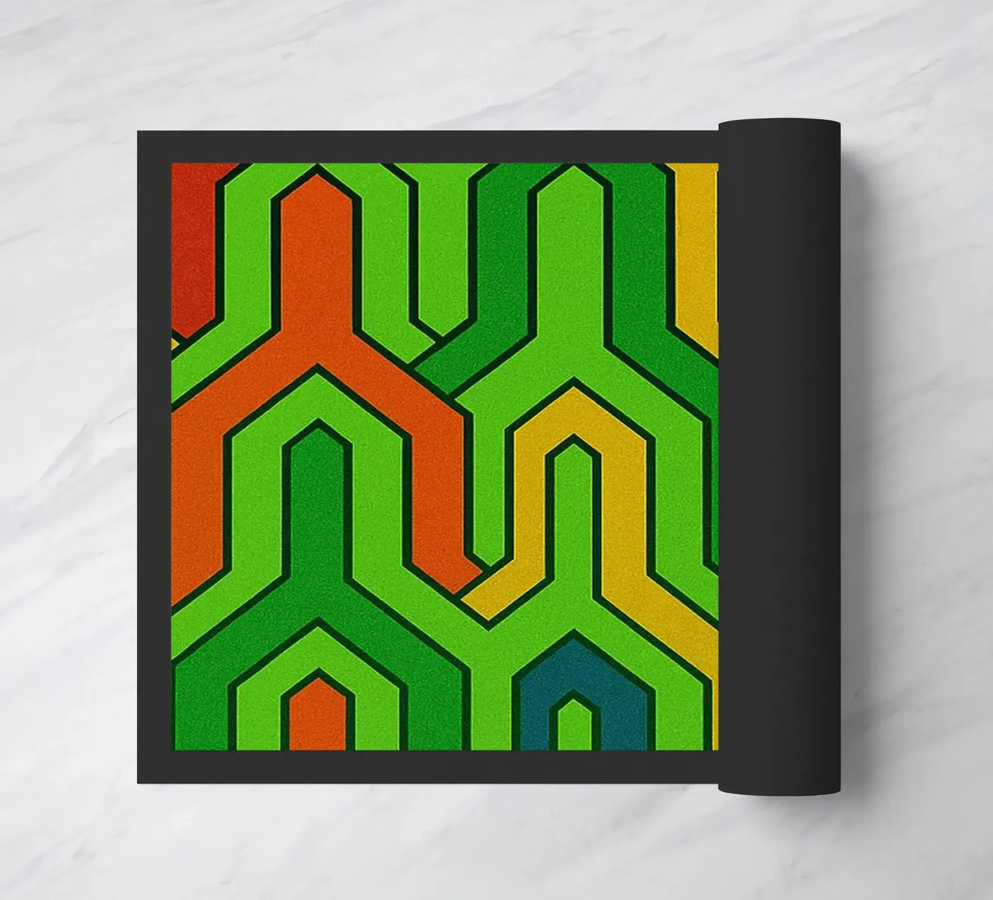 abstracte lijn kunst vector deurmat van oneway