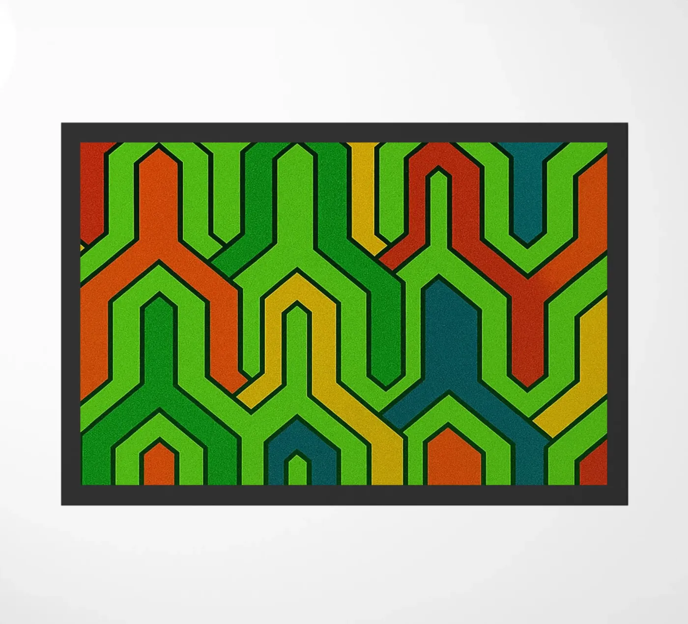 abstracte lijn kunst vector deurmat van oneway