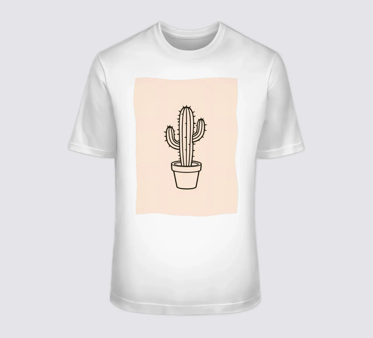 Cactus in un semplice vaso esposto su uno sfondo semplice t-shirt da DesignDoodle