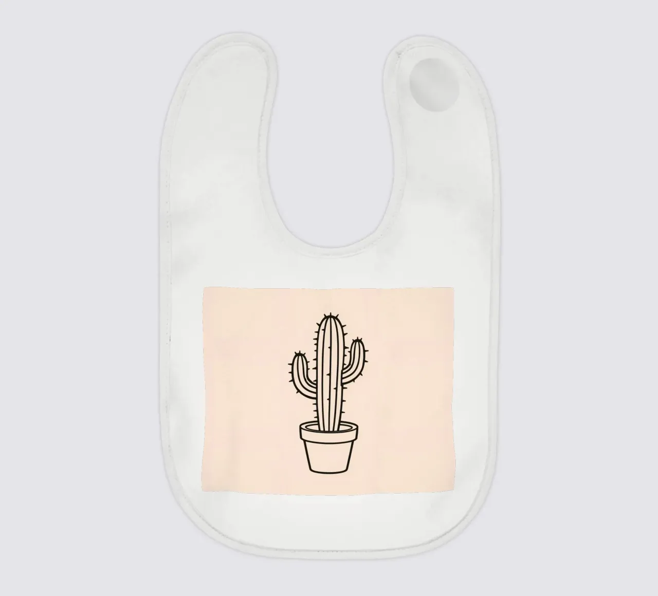Cactus in un semplice vaso esposto su uno sfondo semplice bavaglino da DesignDoodle