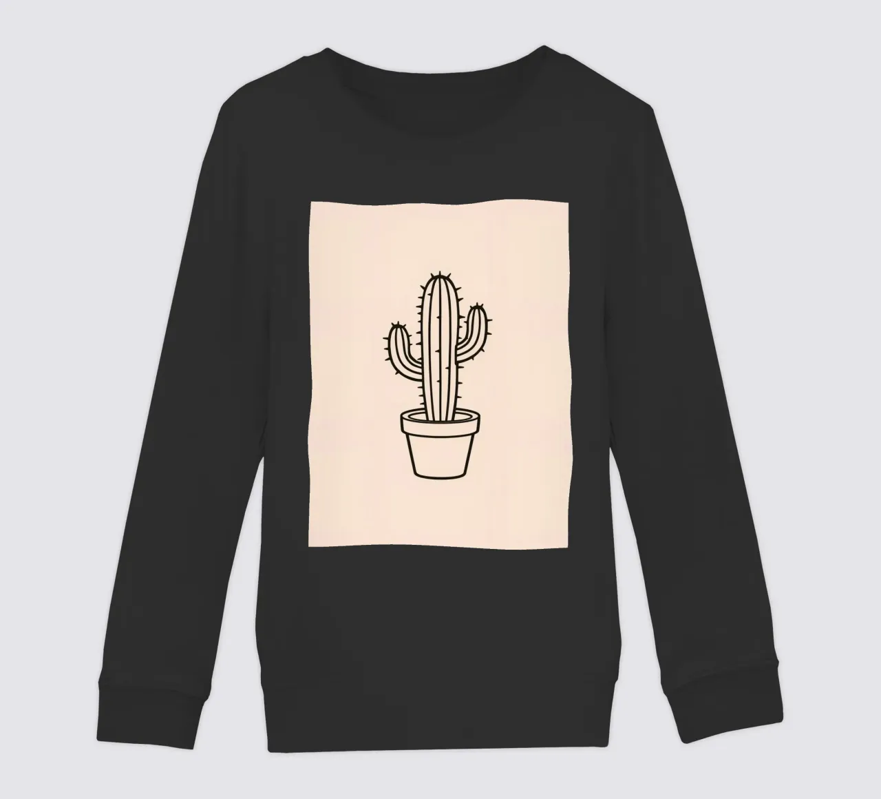 Cactus in un semplice vaso esposto su uno sfondo semplice felpa bambino da DesignDoodle