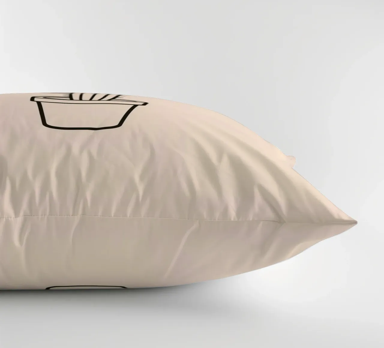 Cactus in un semplice vaso esposto su uno sfondo semplice cuscino da DesignDoodle