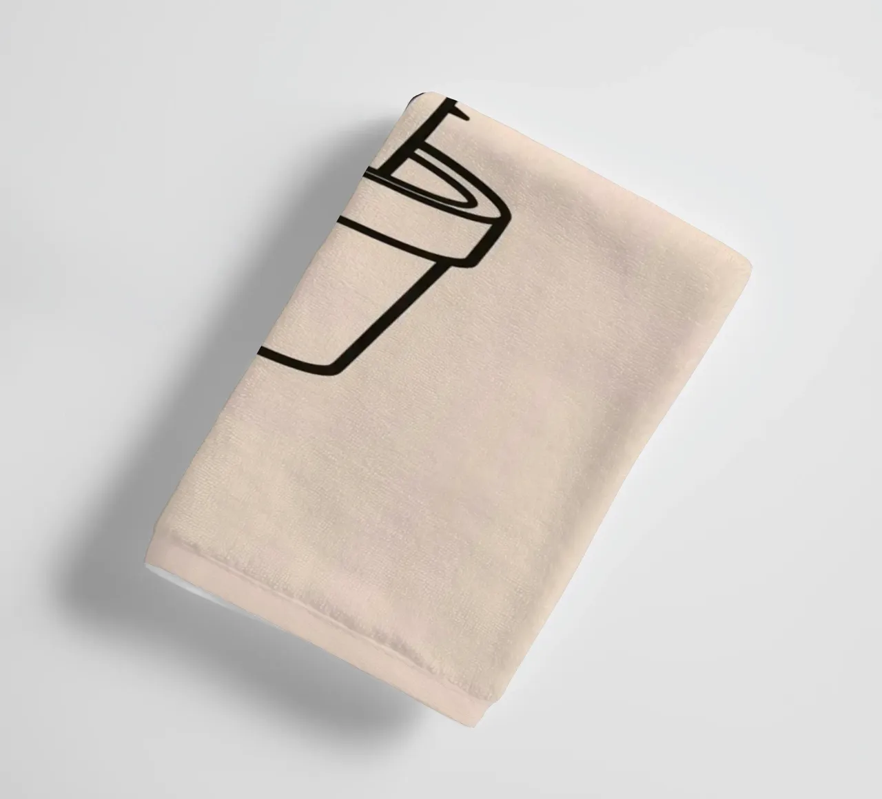 Cactus in a simple pot displayed against a plain background towel by DesignDoodle