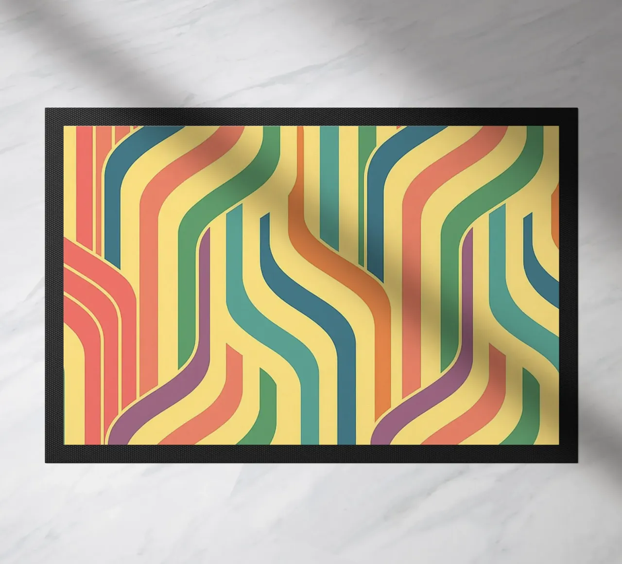 vecteurs d'art linéaire abstrait paillasson de oneway