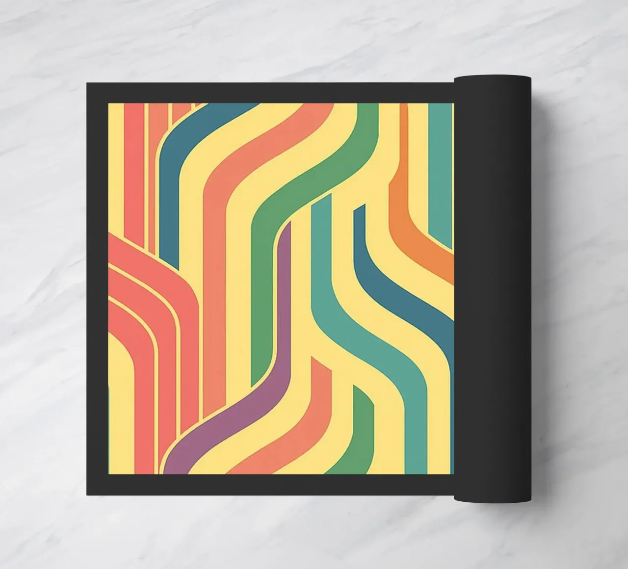 vecteurs d'art linéaire abstrait paillasson de oneway