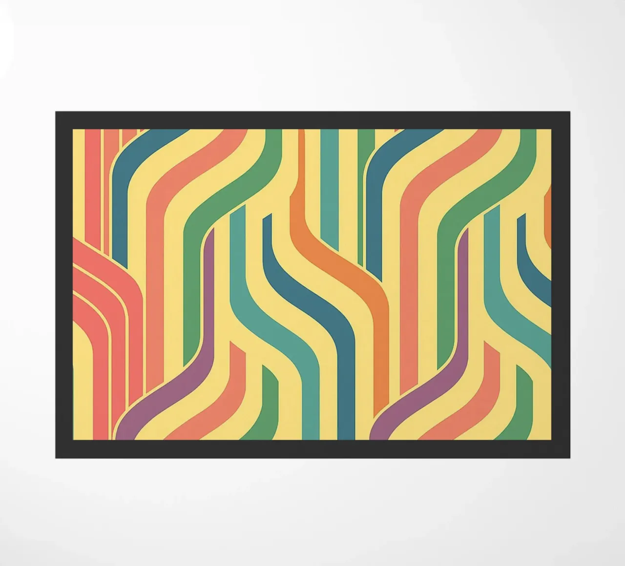 vecteurs d'art linéaire abstrait paillasson de oneway