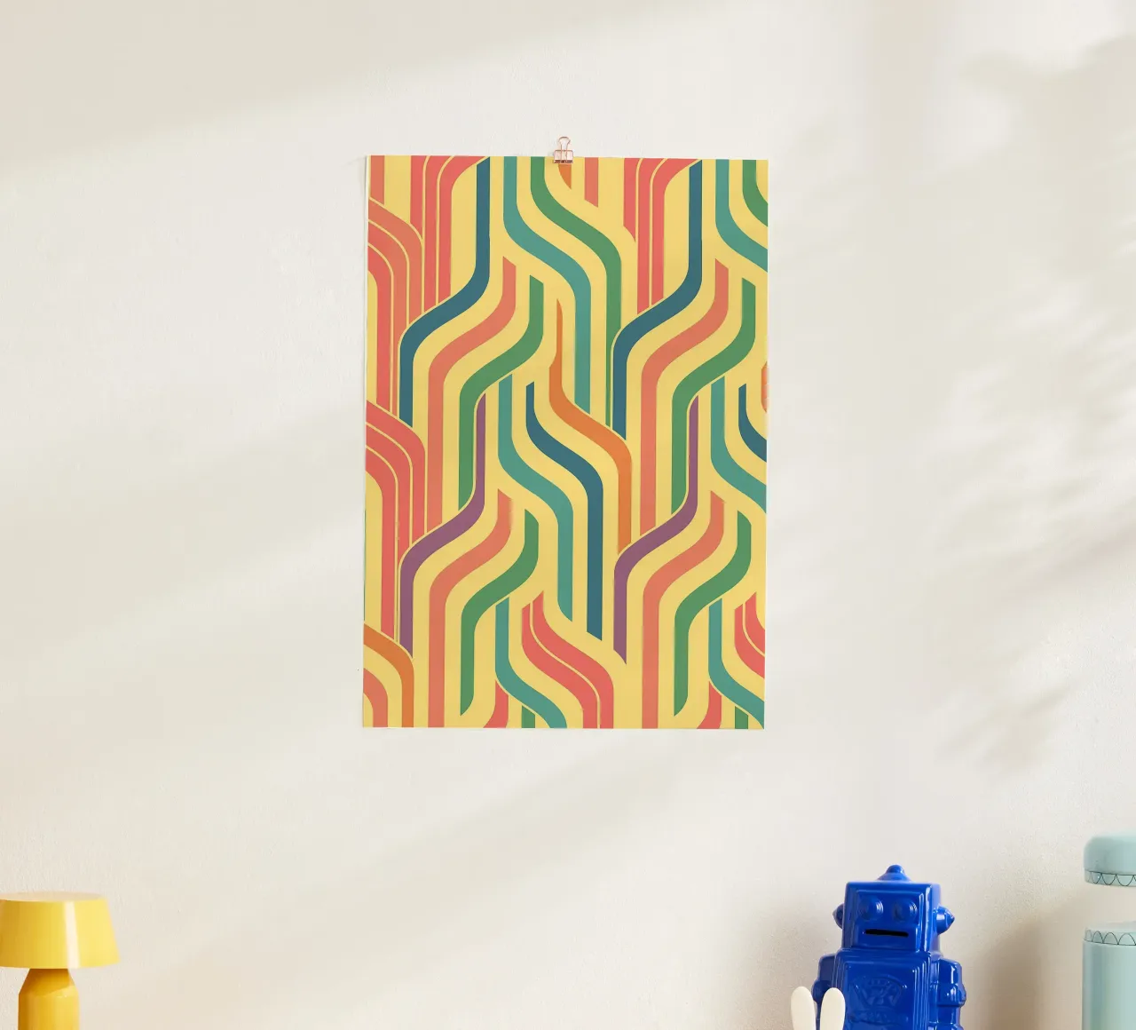 vettori astratti di line art poster con telaio in plastica da oneway
