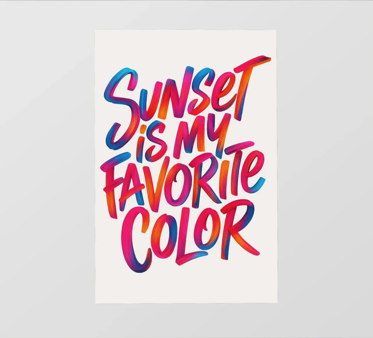Il tramonto è il mio colore preferito telo in pvc da inspirational quote