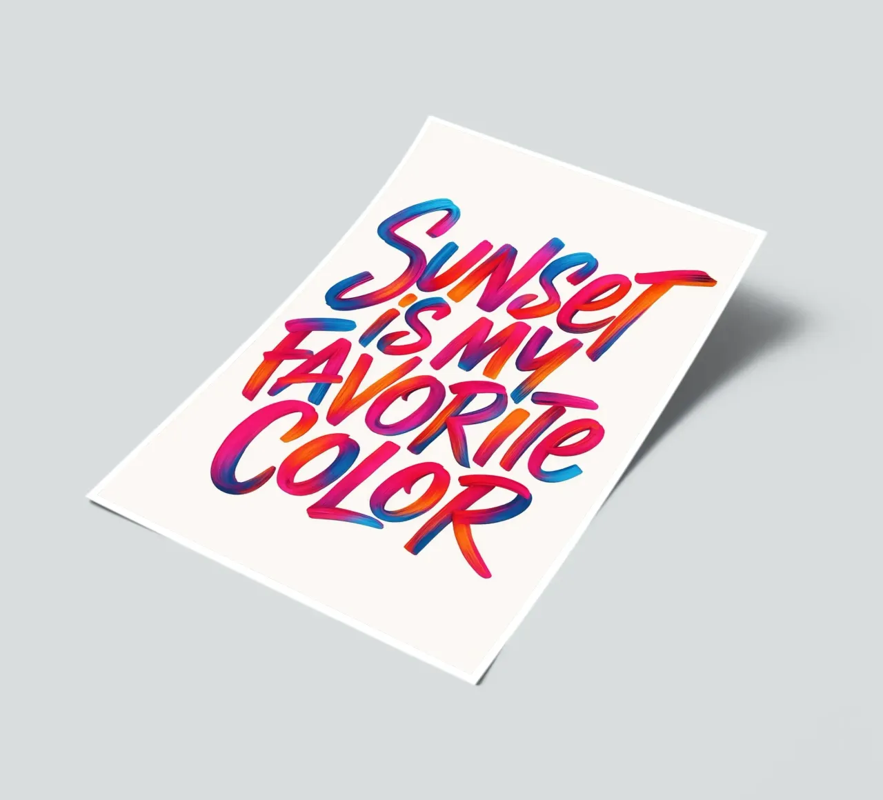 Sunset is My Favorite Color sticker sheet by inspirational quote