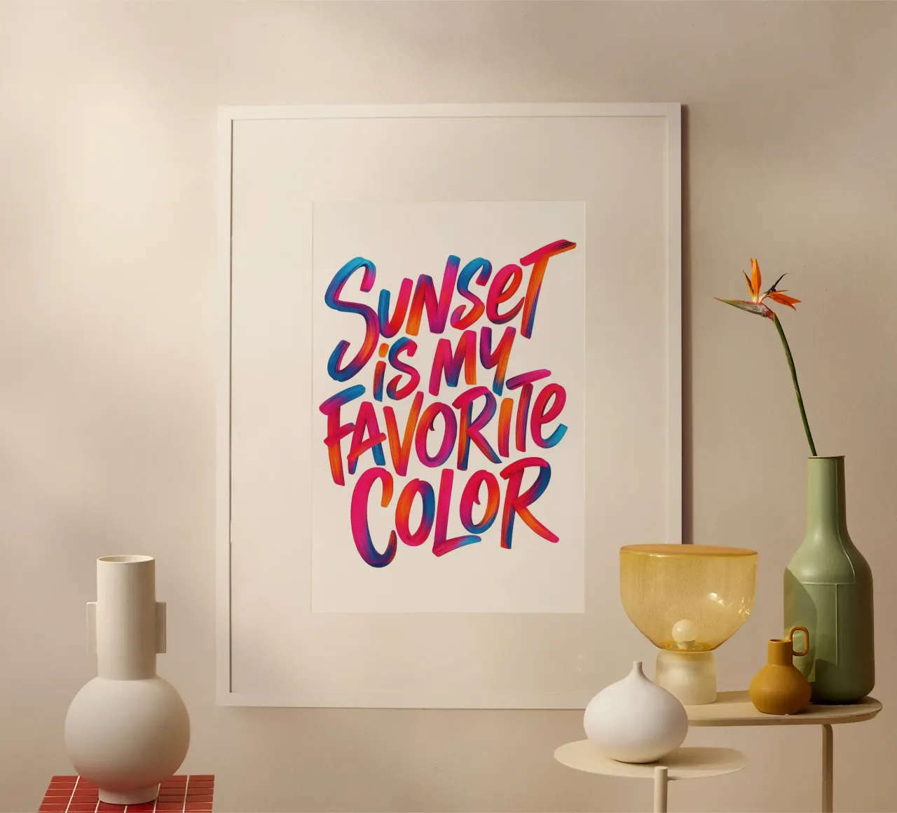 Il tramonto è il mio colore preferito carta hahnemühle da inspirational quote