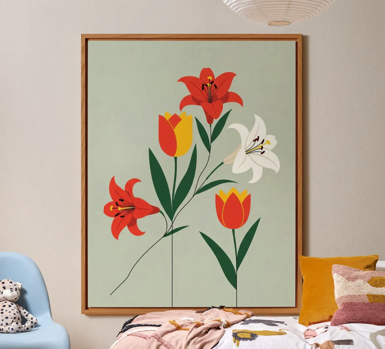 Floral bauhaus #107: A Classic Bouquet alu-dibond by Zen Design